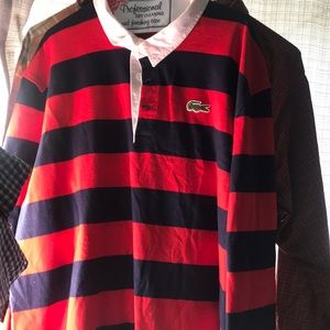 COPY - Lacoste XXL COLLARED THEEE BUTTON LONG SLEEVE MENS SHIRT